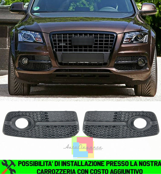 AUDI Q5 8R 2008-2012 SLINE GRIGLIE FENDINEBBIA SQ5 RSQ5 NERO IN ABS NIDO D'APE AUTOELEGANCERICAMBI