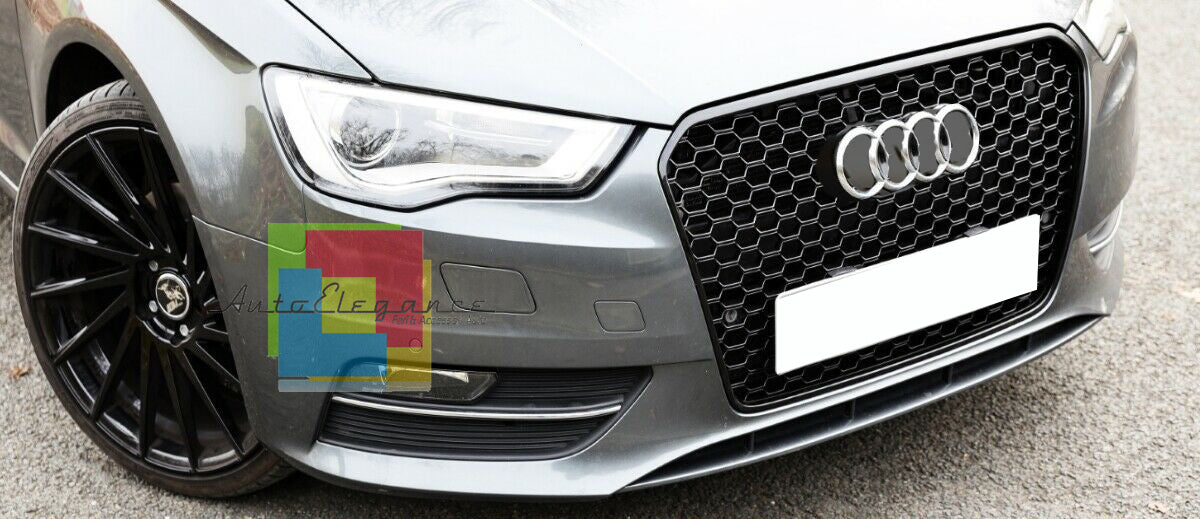 GRIGLIA ANTERIORE BLACK EDITION AUDI A3 8V 2012-2015 CALANDRA RS3 NIDO D'APE