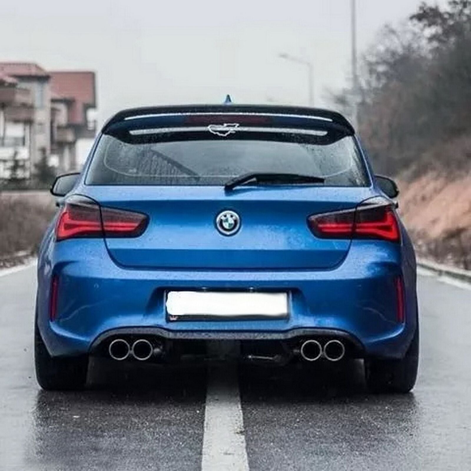 BMW SERIE 1 F20 F21 2015-2019 LIFT PARAURTI POSTERIORE ABS LOOK M1 AUTOELEGANCERICAMBI