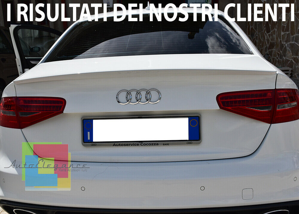 S4 SLINE REAR BONNET SPOILER AUDI A4 B8 8K SEDAN 08-15 PAINTED WHITE