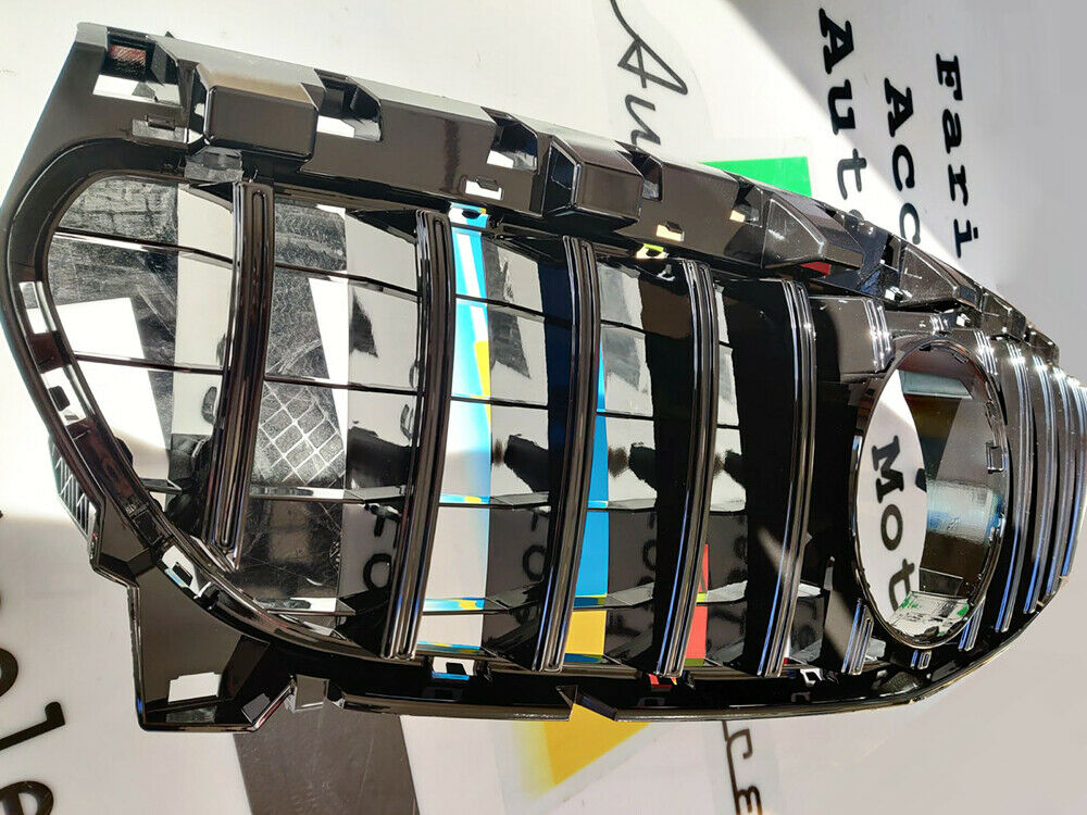 MERCEDES CLA W117 C117 2013-2018 GRIGLIA ANTERIORE AMG PROFILI NERI 0164