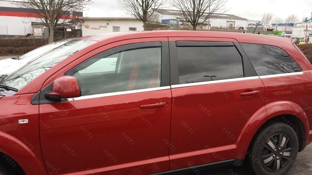FIAT FREEMONT 2011+ CORNICE INFERIORE FINESTRINI MODANATURA INOX CROMATE