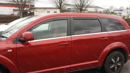 FIAT FREEMONT 2011+ CORNICE INFERIORE FINESTRINI MODANATURA INOX CROMATE