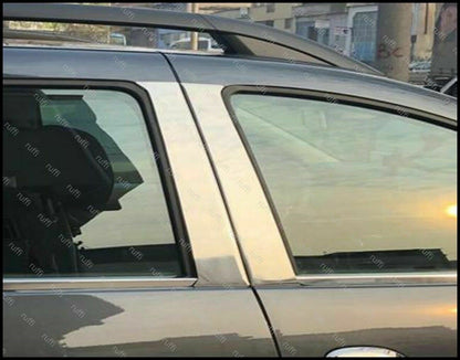 CORNICE FINESTRINI CROMATA DACIA DUSTER 2010-2018 MODANATURE CENTRALI INOX 6PZ AUTOELEGANCERICAMBI