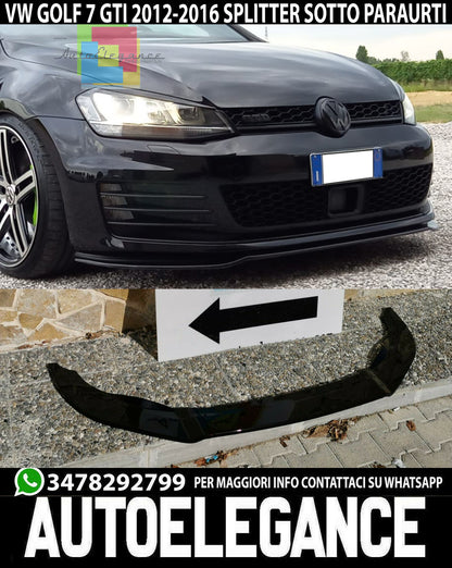 VW GOLF 7 GTI 2012-2016 ABS FRONT BUMPER BLADE SPLITTER LOOK BLACK