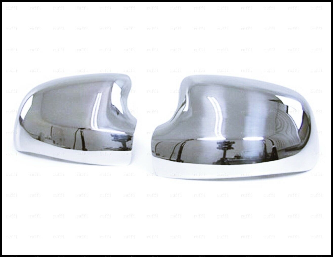 DACIA SANDERO I II 2008-2019 CALOTTE SPECCHIO ADESIVE CROMATE 3M ACCIAIO INOX AUTOELEGANCERICAMBI