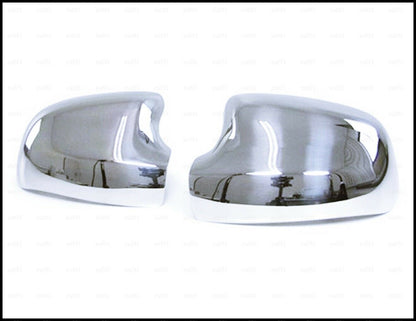 DACIA SANDERO I II 2008-2019 CALOTTE SPECCHIO ADESIVE CROMATE 3M ACCIAIO INOX AUTOELEGANCERICAMBI