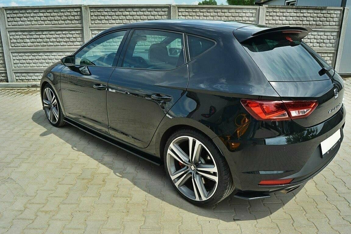 SPLITTER SOTTO MINIGONNE LATERALI SEAT LEON 5F MK3 2012-2019 ABS NERO LUCIDO