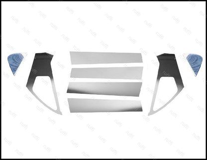 NISSAN JUKE 2010-2017 SET MODANATURE INTERNE FINESTRINI INOX CROMATO ADESIVE