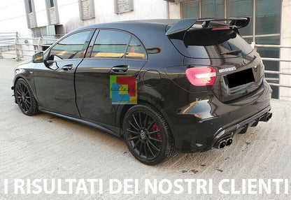 MERCEDES A-CLASS W176 2012-2018 AMG B REAR BUMPER + CHROME TIPPER