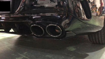 MERCEDES CLA W118 AMG REAR DIFFUSER WITH BLACK STAINLESS STEEL TIPPER A45