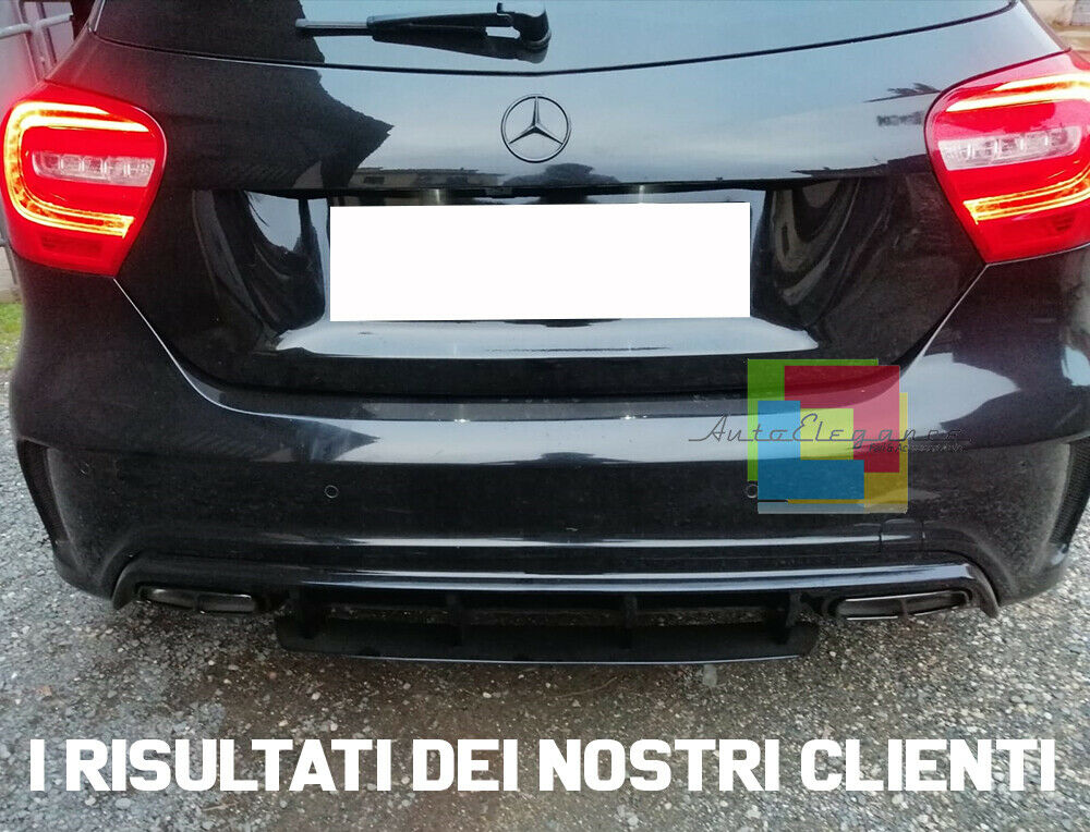 MERCEDES CLASSE A W176 2012-2018 DIFFUSORE NERO LOOK AMG A45 IN ABS / PLASTIC