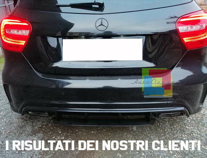 MERCEDES CLASSE A W176 2012-2018 DIFFUSORE NERO LOOK AMG A45 IN ABS / PLASTIC