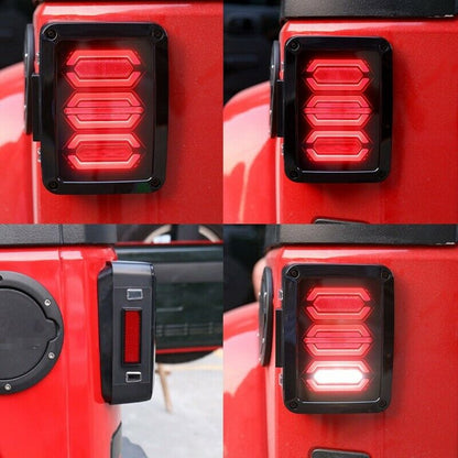 JEEP WRANGLER JK 2007-2016 PAIR OF FULL LED SMOKED REAR LIGHTS