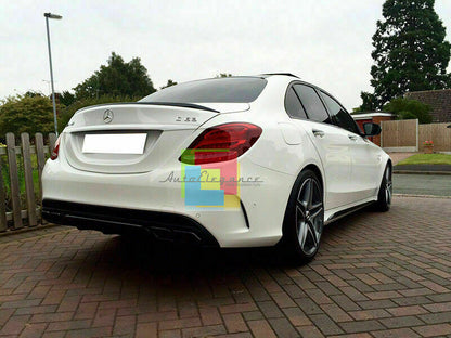 REAR SPOILER MERCEDES C SEDAN W205 2013-2021 AMG BONNET GLOSSY BLACK