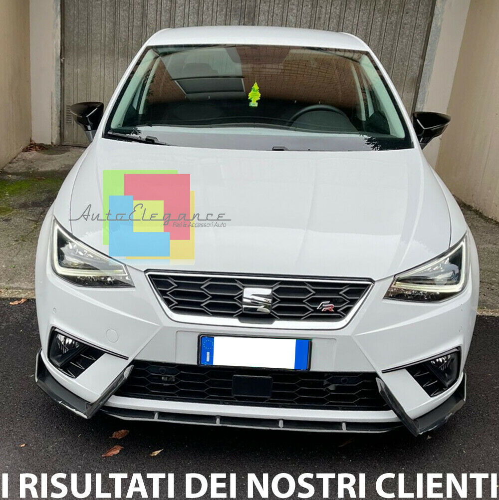 SEAT IBIZA V 2017+ SPOILER FR UNDER FRONT BUMPER ABS BLACK SPLITTER 0031
