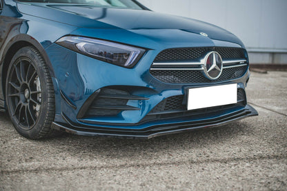 MERCEDES A-CLASS W177 FRONT BUMPER SPLITTER BLACK AMG A35 0066