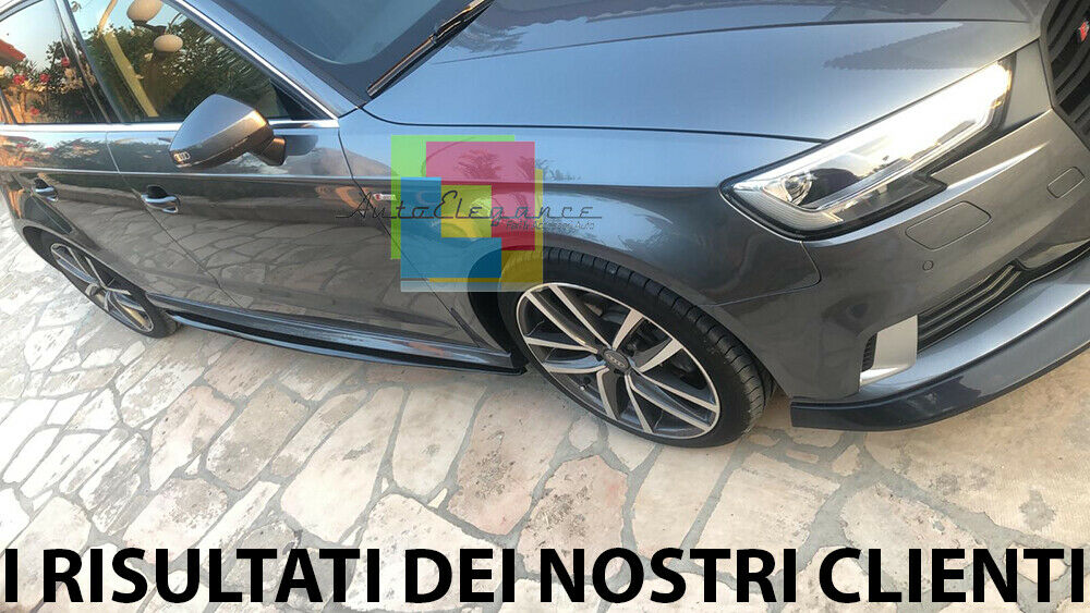 FLAPS SOTTO MINIGONNE LATERALI AUDI A3 8V SPORTBACK ABS NERO LUCIDO 0034