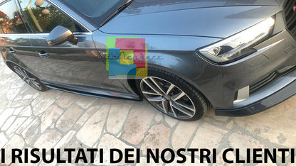 FLAPS SOTTO MINIGONNE LATERALI AUDI A3 8V SPORTBACK ABS NERO LUCIDO 0034