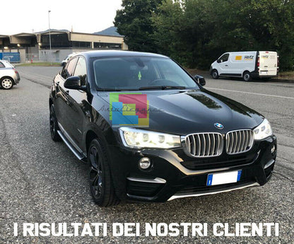 PEDANE LATERALI BMW X4 F26 2014+ SOTTO PORTA LOOK ACCIAIO INOX E PVC