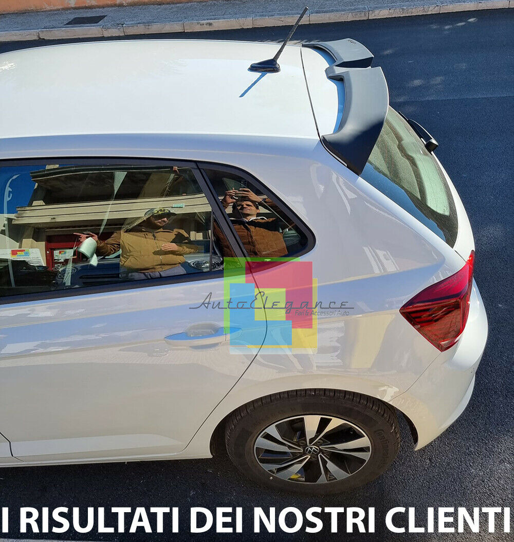 REAR ROOF SPOILER FOR VW POLO AW1 2017+ ABS MATT BLACK
