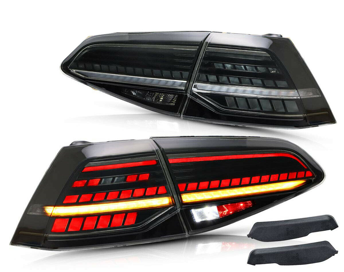 VW GOLF 7 7.5 VII 2012-2019 BLACK DYNAMIC LED REAR LIGHTS