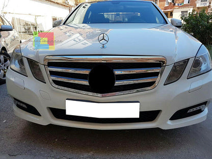 FRONT GRILLE MERCEDES E-CLASS W212 09-13 AMG LOOK HONEYCOMB CHROME