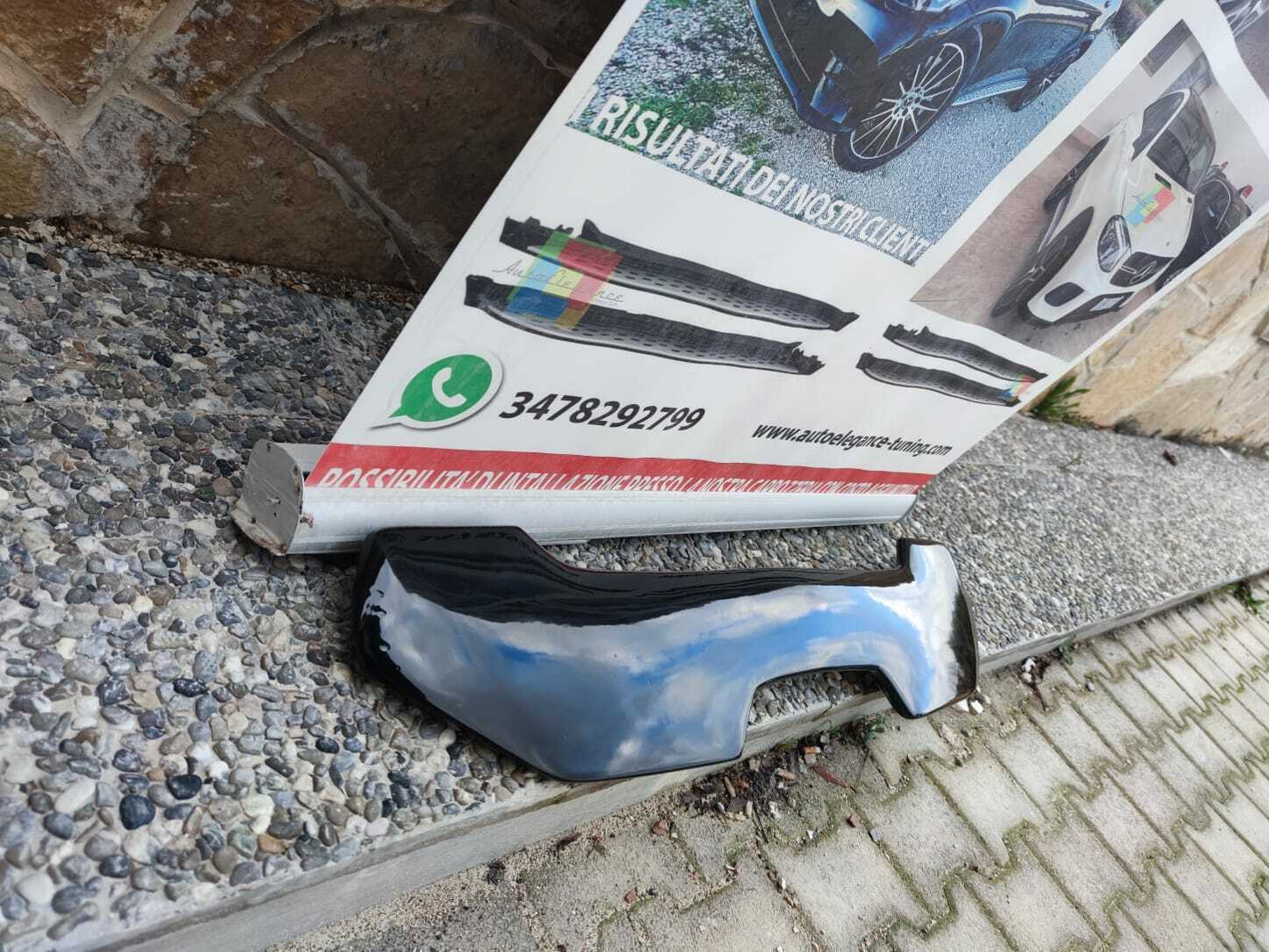 FIAT GRANDE PUNTO / PUNTO EVO SPOILER SUL TETTO SPORTIVO NERO LUCIDO 0268