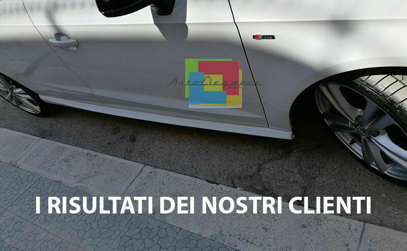 MINIGONNE LATERALI PER AUDI A3 8V SPORTBACK 2012-2019 SOTTO PORTA S3 SLINE ABS