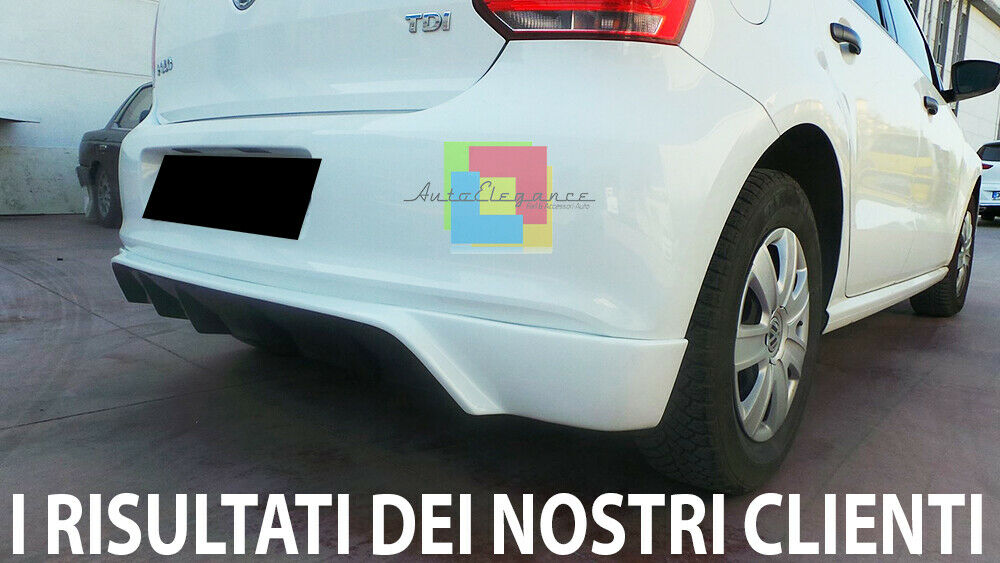 VW POLO 6R SOTTO PARAURTI LOOK DIFFUSORE POSTERIORE R ABS 0045