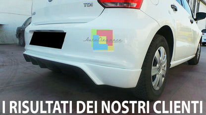 VW POLO 6R SOTTO PARAURTI LOOK DIFFUSORE POSTERIORE R ABS 0045