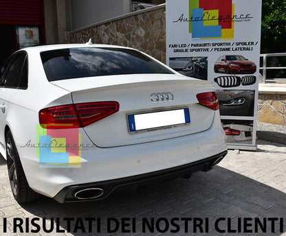 SPOILER LOOK S4 POSTERIORE COFANO AUDI A4 B8 8K BERLINA 08-15 VERNICIATO BIANCO