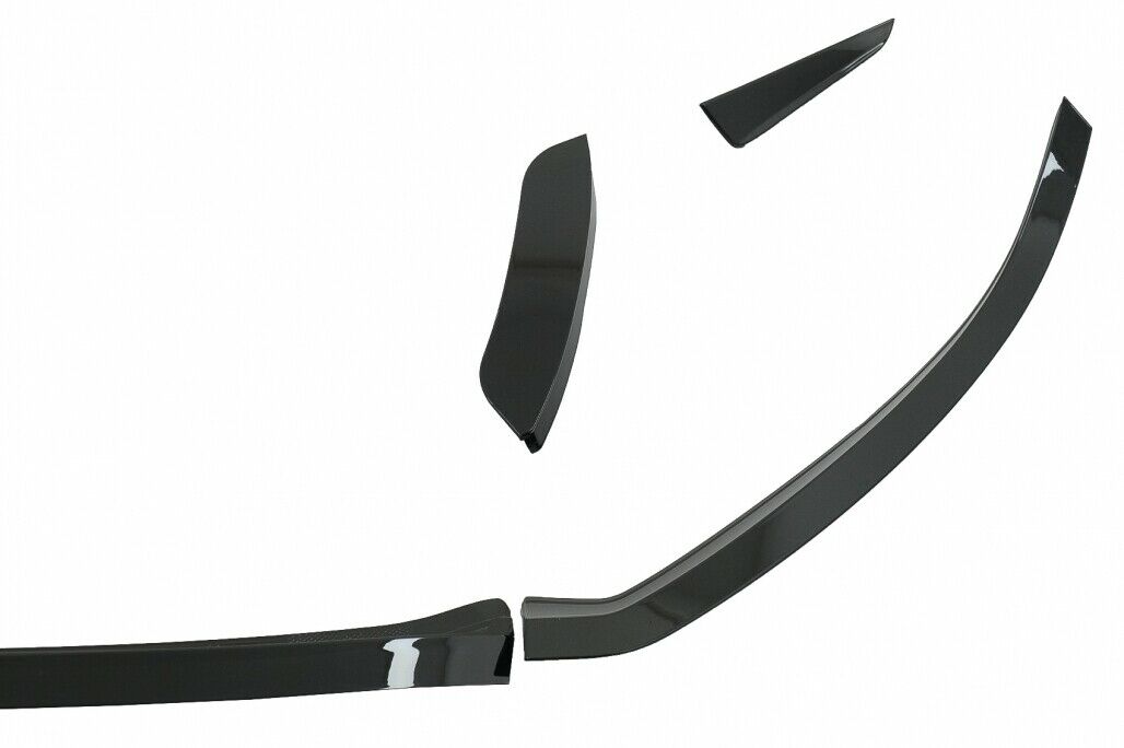 MERCEDES A-CLASS W177 LIP SPOILER FRONT BUMPER AMG A45 ABS BLACK WITH MUSTACHE