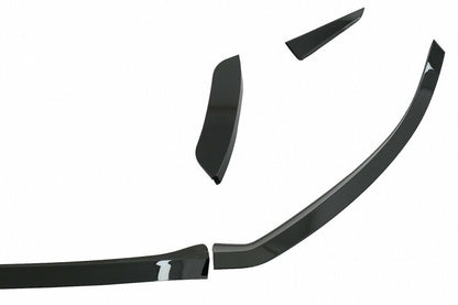 MERCEDES A-CLASS W177 LIP SPOILER FRONT BUMPER AMG A45 ABS BLACK WITH MUSTACHE