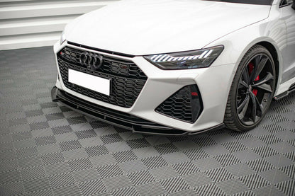 FRONT BUMPER SUITABLE FOR AUDI A6 C8 RS6 2018+ BLACK ABS SPLITTER 0019