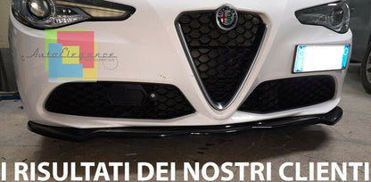 SPLITTER FOR ALFA ROMEO GIULIA BLADE UNDER FRONT BUMPER GLOSSY BLACK 0078