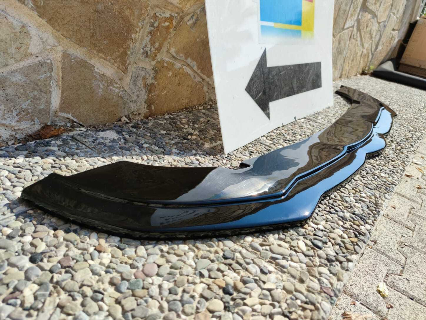 SPLITTER PER ALFA ROMEO GIULIA VELOCE PARAURTI ANTERIORE LAMA SPOILER NERO