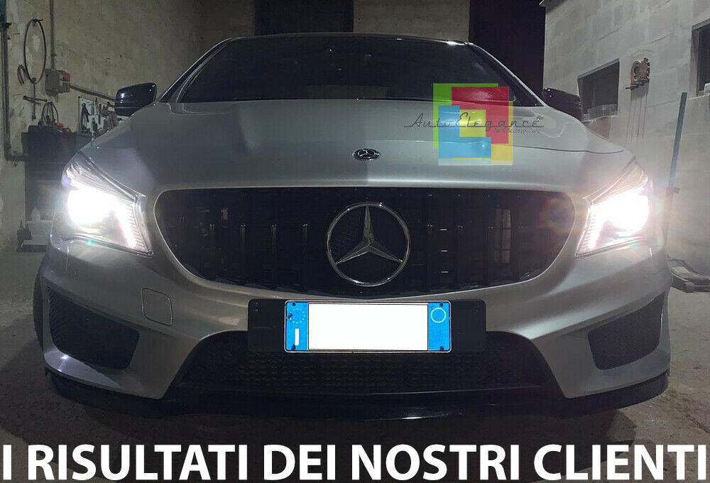 MERCEDES CLA W117 C117 2013-2018 GRIGLIA ANTERIORE AMG PROFILI NERI 0164