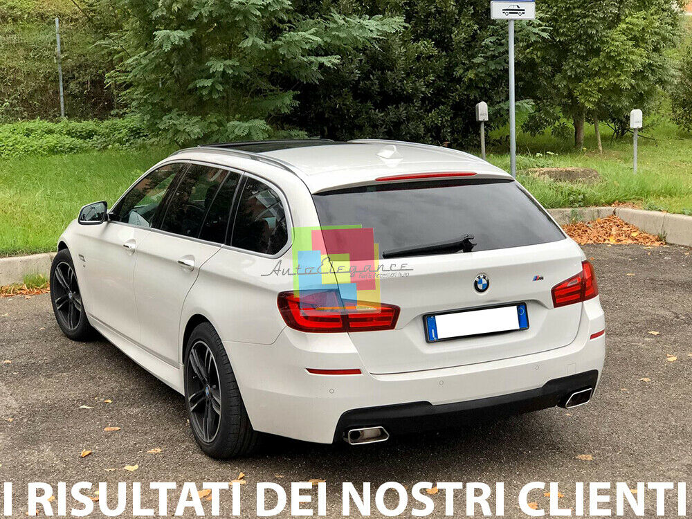 DIFFUSER &amp; EXHAUST TIPPER BMW 5 SERIES F10 F11 2011-2017 LOOK M-Tech 550i