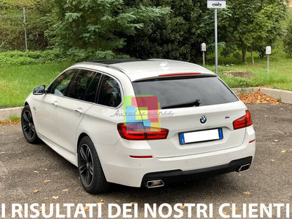 DIFFUSER &amp; EXHAUST TIPPER BMW 5 SERIES F10 F11 2011-2017 LOOK M-Tech 550i