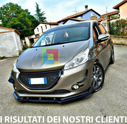 SPLITTER BLADE UNDER FRONT BUMPER PEUGEOT 208 ABS GLOSSY BLACK