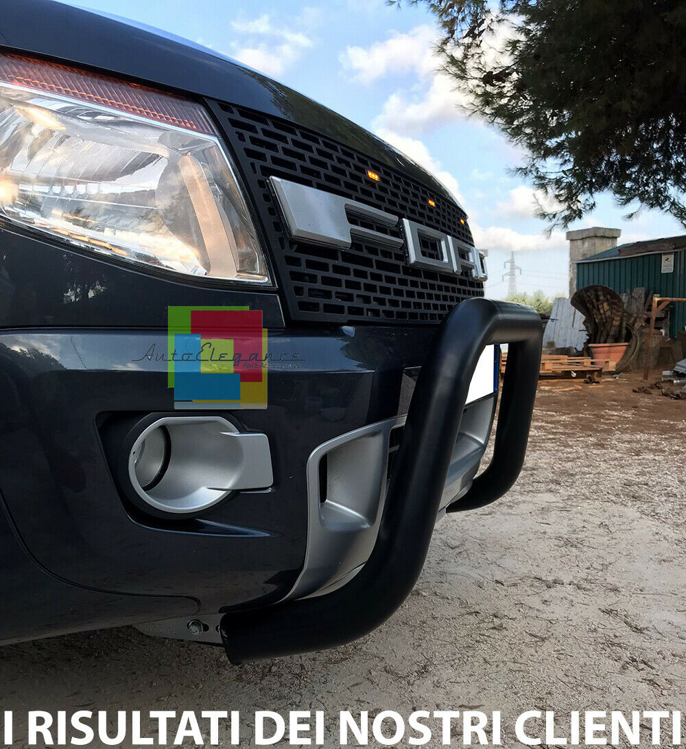 BULL BAR NERO ADATTO A FORD RANGER TK 2015+ SOTTO PARAURTI ANTERIORE AUTOELEGANCERICAMBI