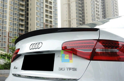 SPOILER LOOK S4 POSTERIORE COFANO AUDI A4 B8 8K BERLINA 08-15 VERNICIATO NERO