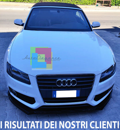 SPLITTER FOR AUDI A5 BLADE UNDER FRONT BUMPER IN GLOSSY BLACK ABS