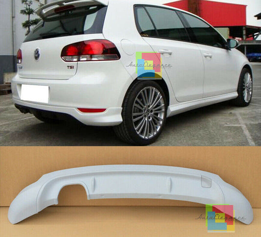 DIFFUSORE SOTTO PARAURTI POSTERIORE PER VW GOLF VI 6 2008-2012 LOOK GTI IN ABS