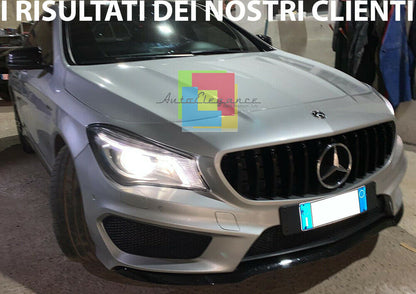 MERCEDES CLA W117 C117 2013-2018 GRIGLIA ANTERIORE AMG PROFILI NERI 0164