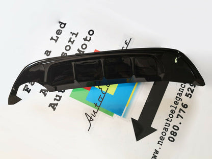 VW GOLF 7 VII 2012-2016 DIFFUSORE SOTTO PARAURTI POSTERIORE IN ABS TUNING DOPPIO SX