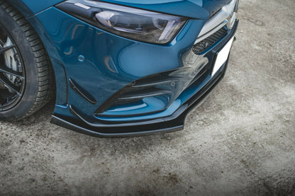 MERCEDES A-CLASS W177 FRONT BUMPER SPLITTER BLACK AMG A35 0066