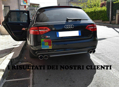 SPOILER SOTTO PARAURTI AUDI A4 B8 8K 07-11 DIFFUSORE POSTERIORE S4 PLATINO