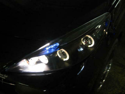 PEUGEOT 207 2006-2012 FARI ANTERIORI NERI LENTICOLARI ANGEL EYES